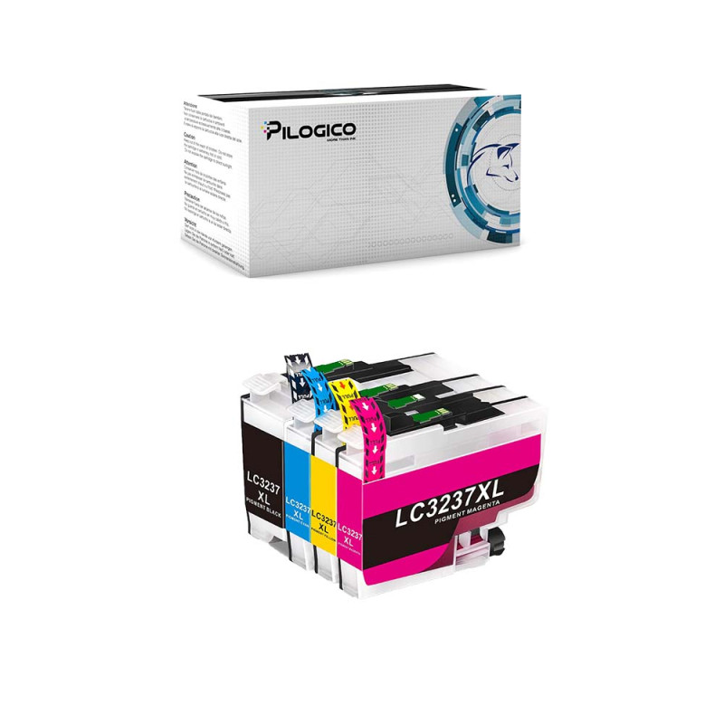 5 Cartucce Brother LC3237 Nero + Colore Compatibili