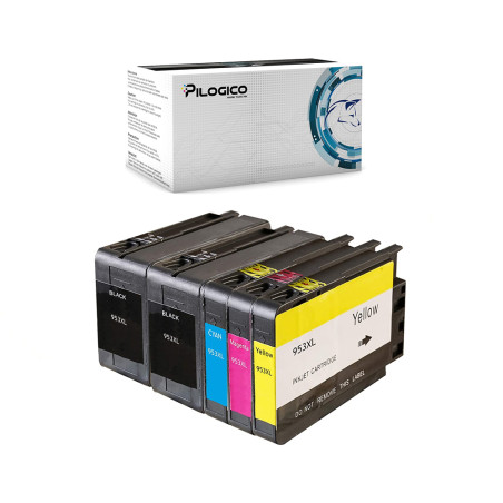 5 Cartucce HP 953XL 3HZ52AE Nero + Colore Compatibile