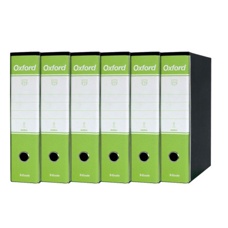 Esselte Oxford Registratore Archivio Dorso 8 cm Colore Lime Confezione da 6