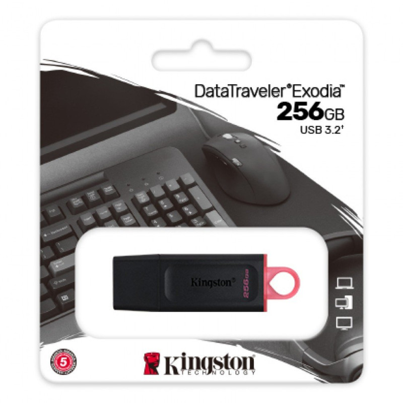 Chiavetta USB 3.2 Pen Drive Kingstone 256GB DataTraveler Exodia