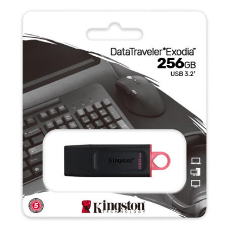 Chiavetta USB 3.2 Pen Drive Kingstone 256GB DataTraveler Exodia