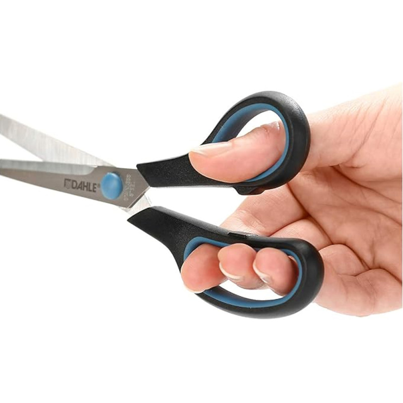 Forbici da ufficio in acciaio temperato con comoda impugnatura 20 cm - Lame affilate - Manici rivestiti in gomma