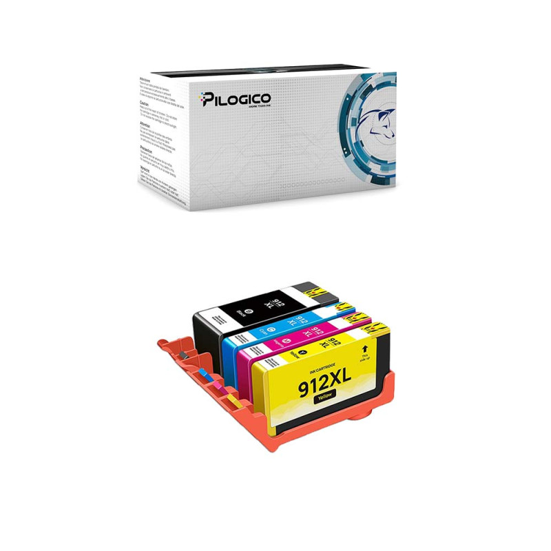 4 Cartucce HP 912XL Nero + Colore Compatibili