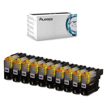 10 Cartucce Brother LC223 223 Nero Compatibili