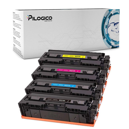 4 Toner HP W2210A 207A Nero + Colore NO CHIP Compatibile